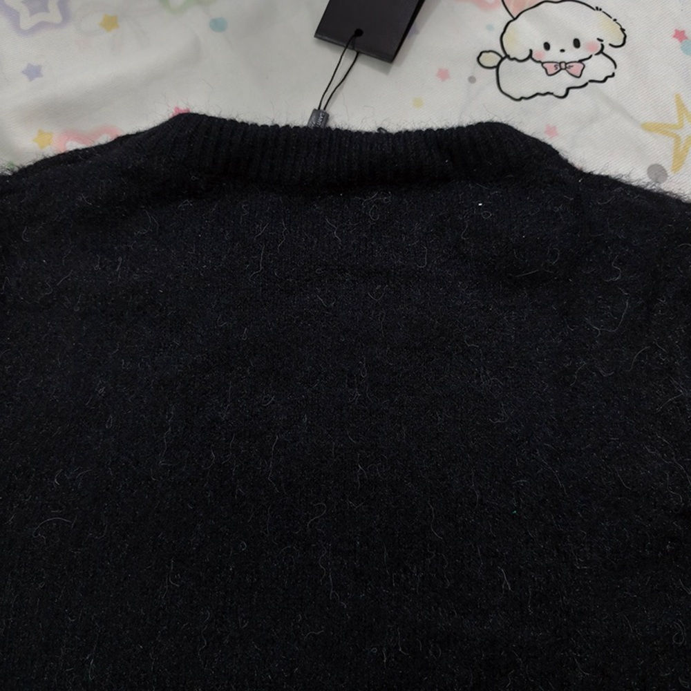 Saint Laurent Black Crew Neck Sweater - Picture 8 of 8